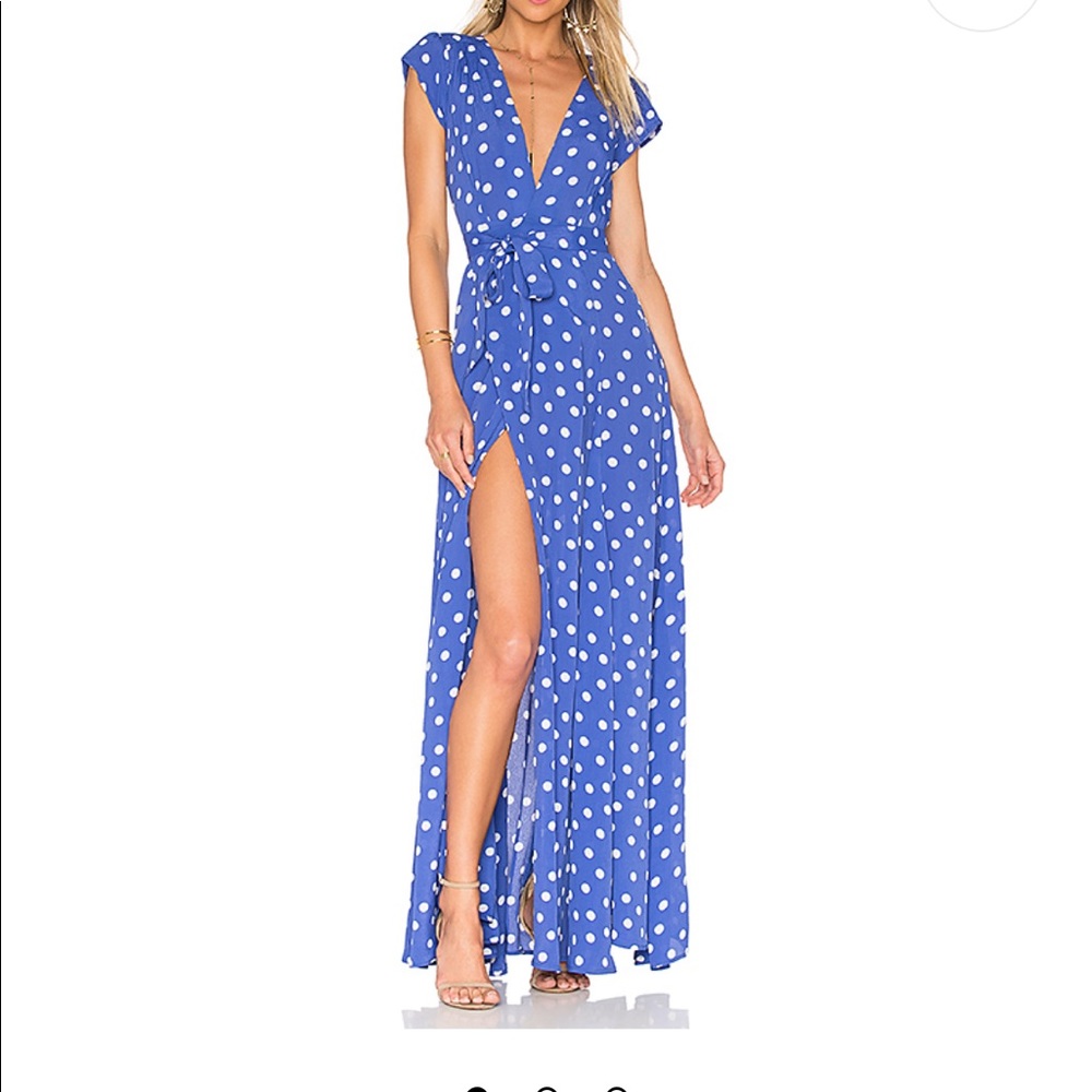 Polka dot maxi dress